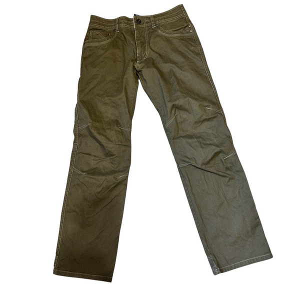 Kuhl‎ Easy Rydr Pants Men’s 32x32 Vintage Patina Dye green Hiking Camping Work - Picture 1 of 10